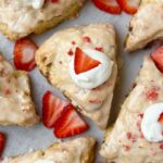 strawberry shortcake sourdough scones