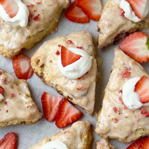 strawberry shortcake sourdough scones