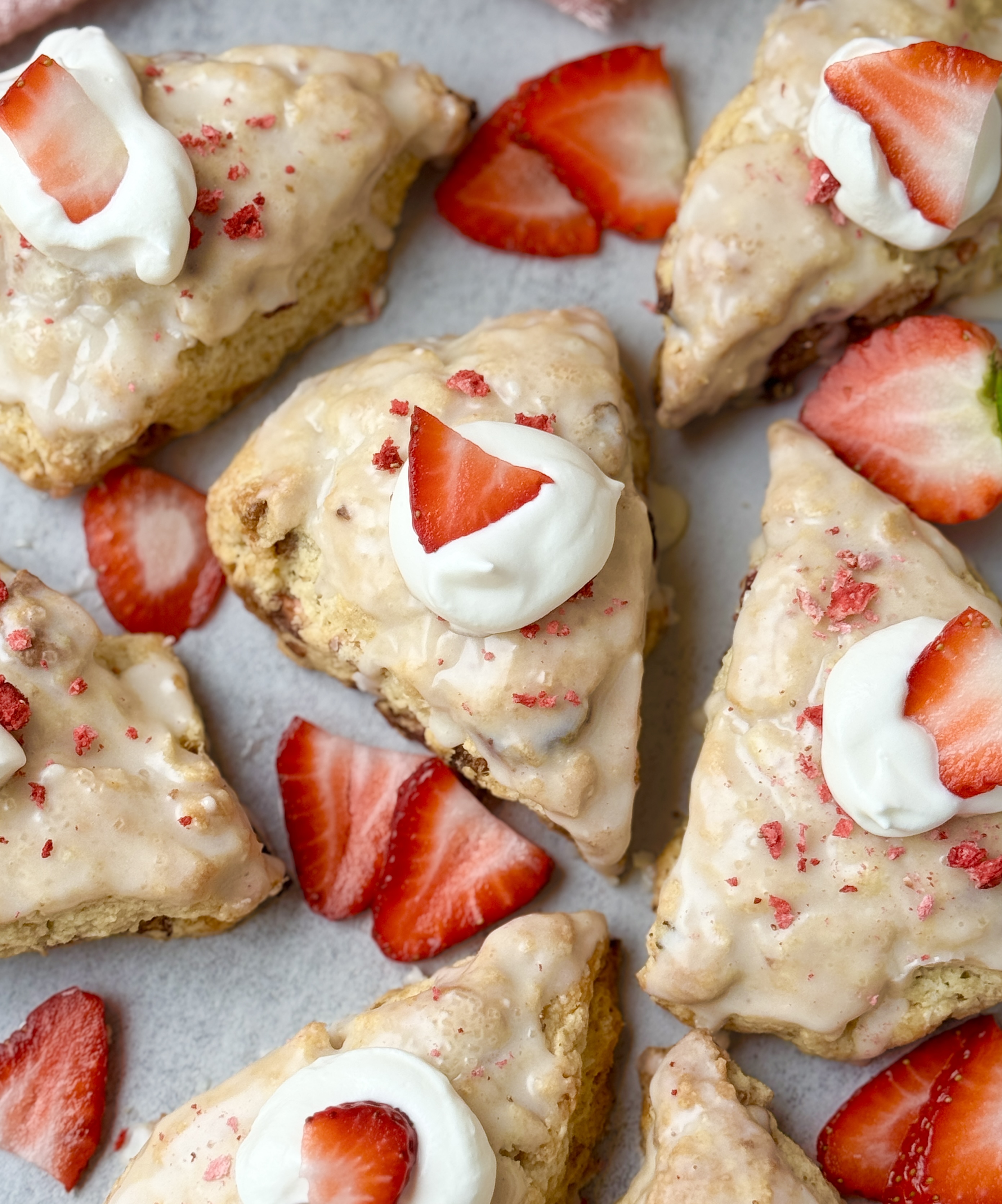 strawberry shortcake sourdough scones