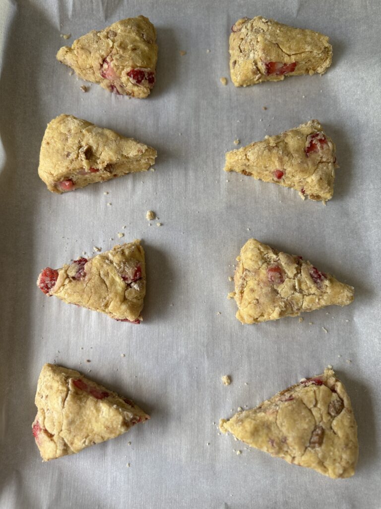 shaping sourdough scones