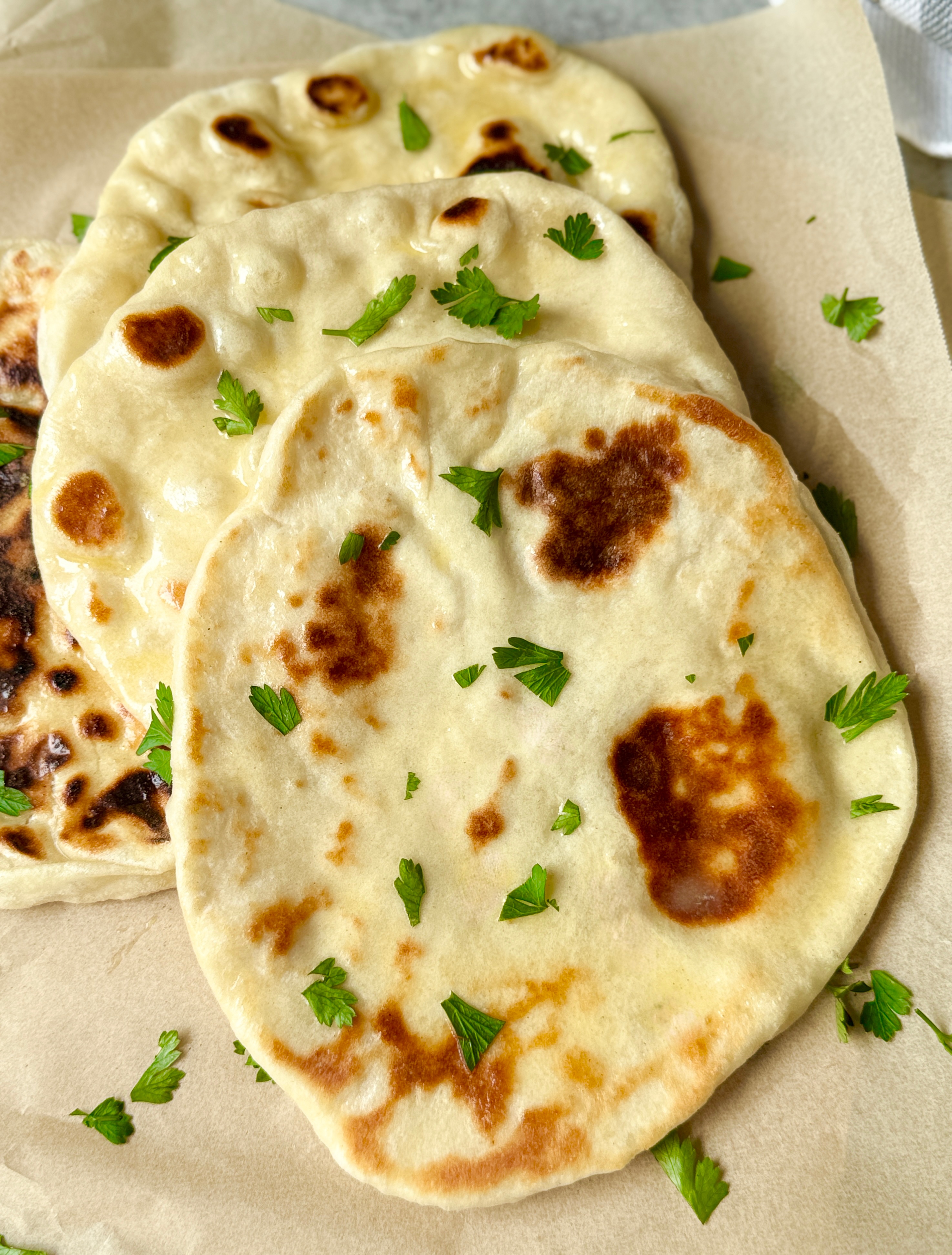 Greek yogurt sourdough discard flatbread