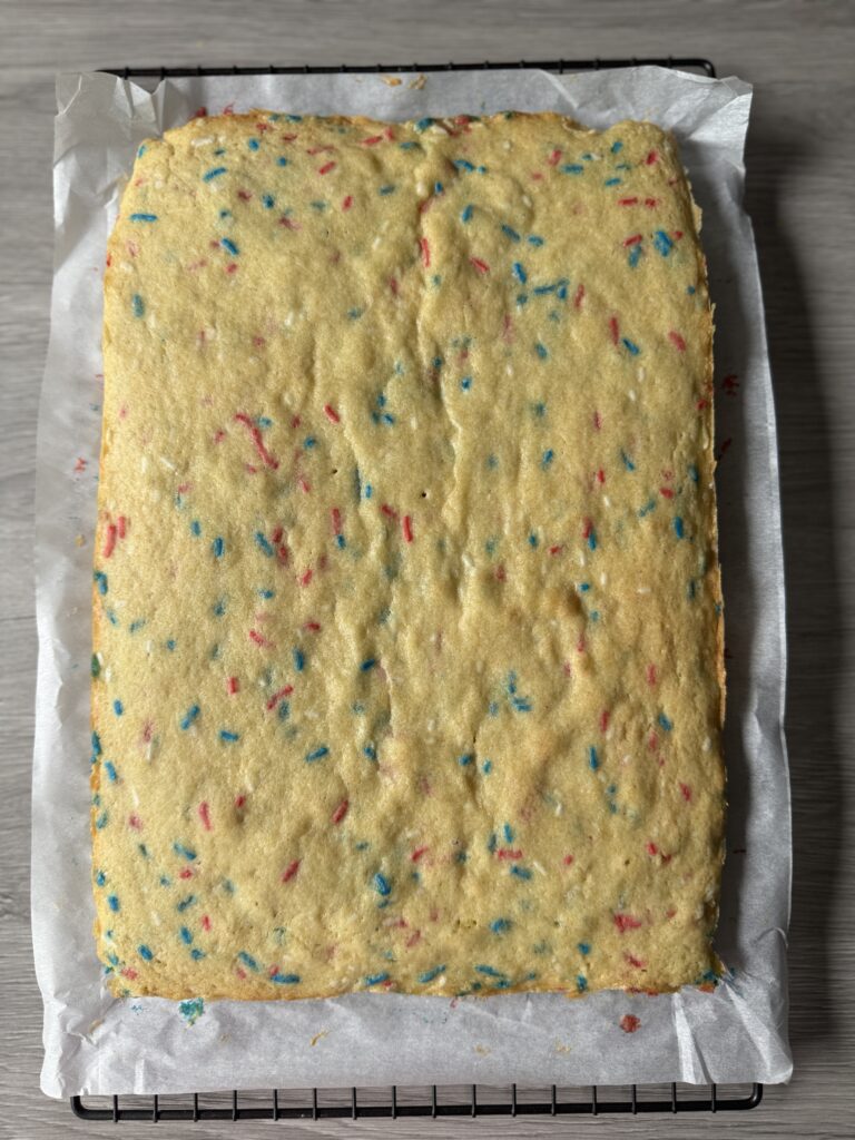 cooled cookie cake
