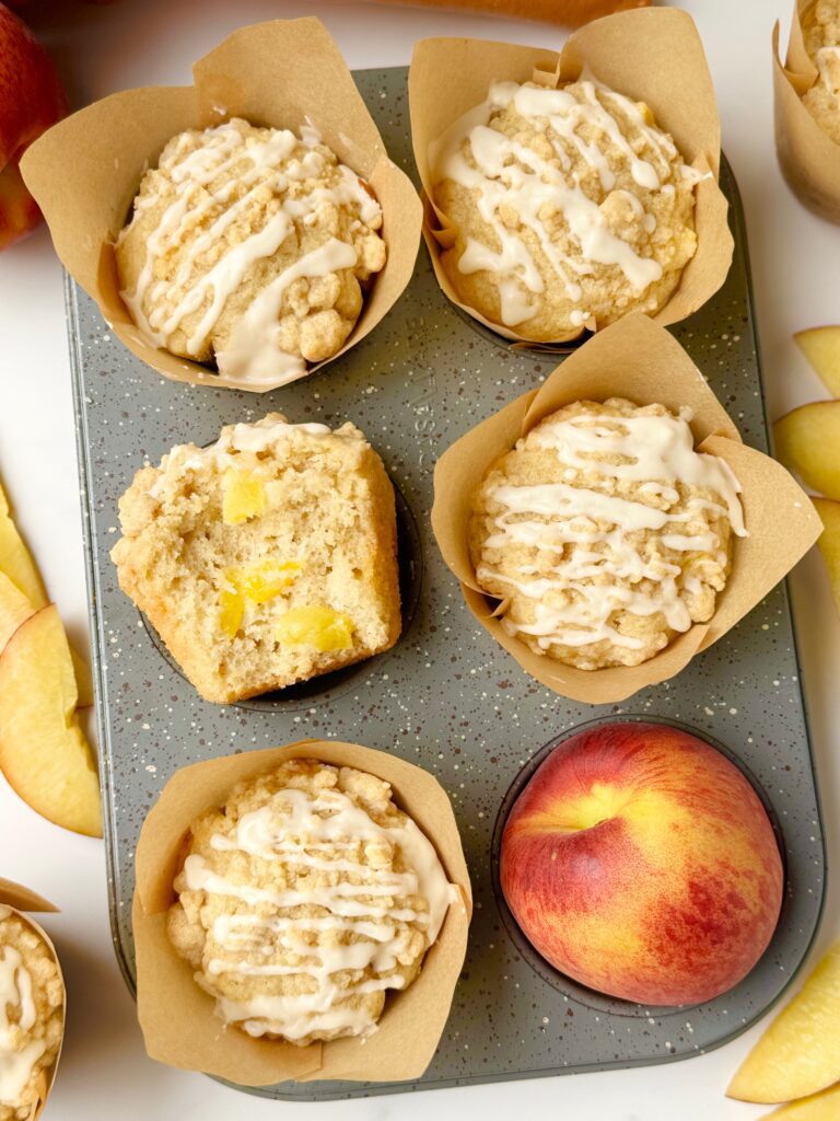 Amish friendship peach muffins
