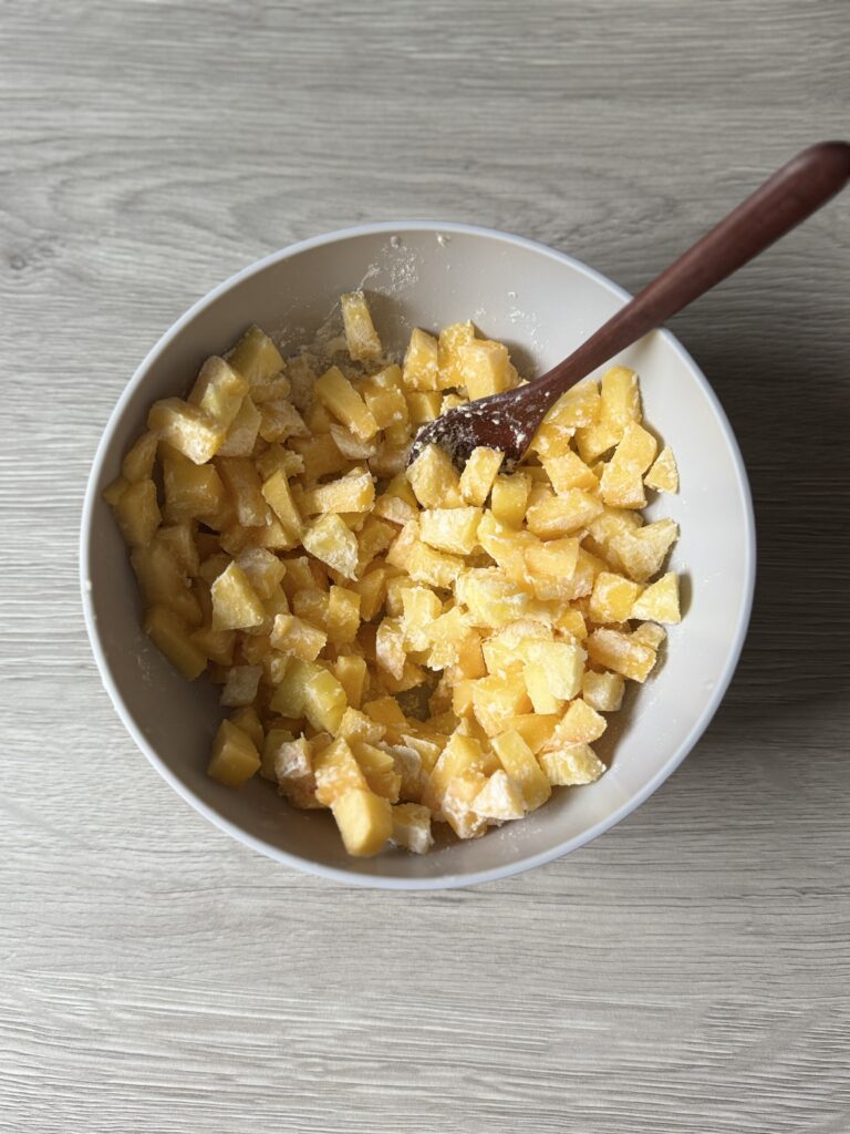 peaches for peach muffins