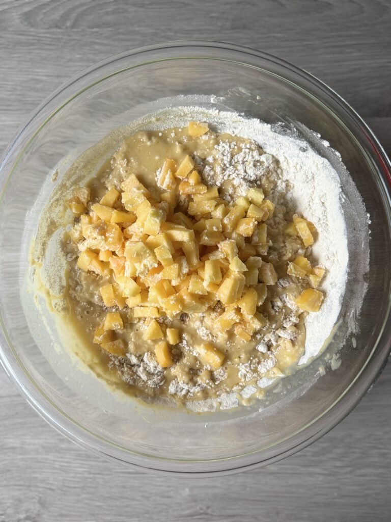 Amish Friendship peach muffins