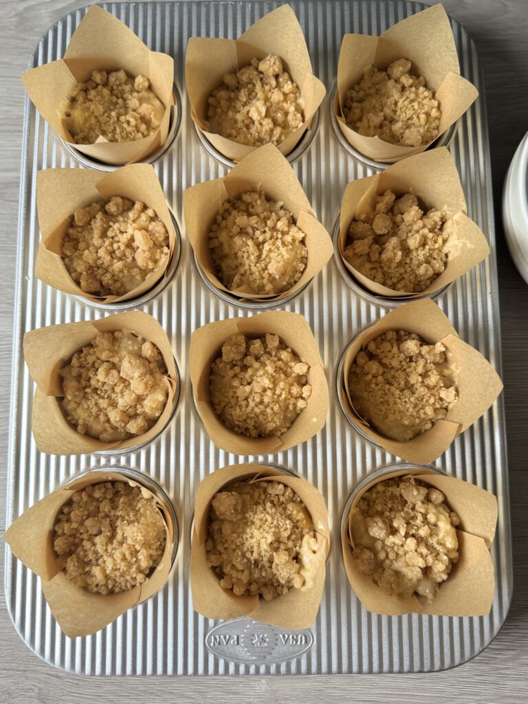 pre-baked peach muffins
