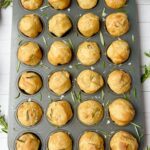 mini sourdough focaccia muffins