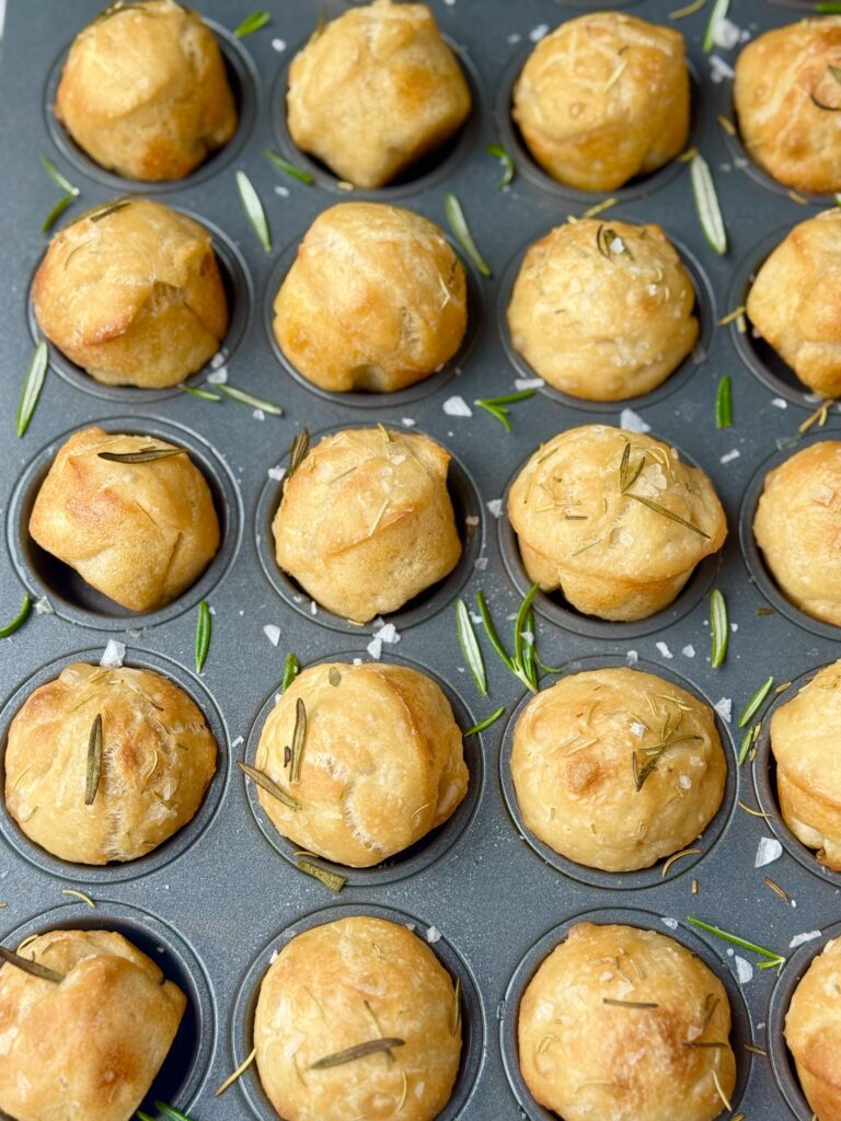 mini focaccia muffins