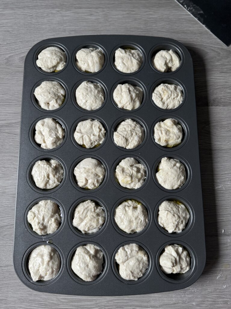 shaped focaccia muffins