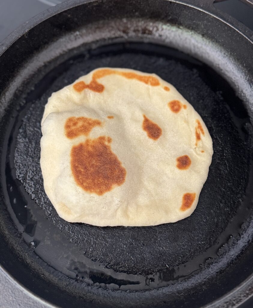 frying sourdough discard flatbread