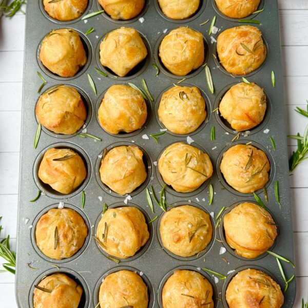 sourdough focaccia muffins