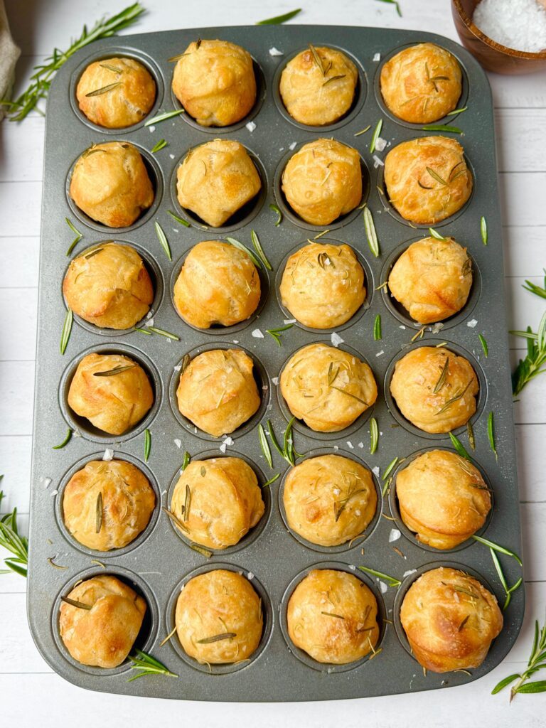 sourdough focaccia muffins
