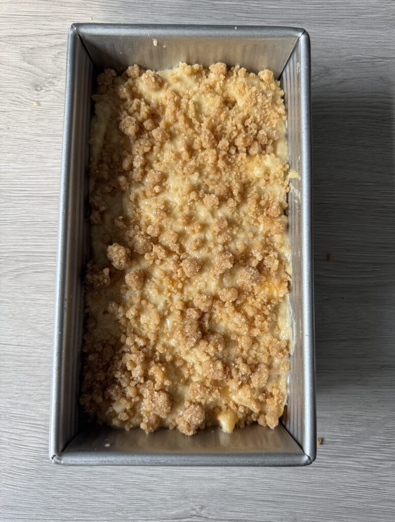 pre-baked peach bread