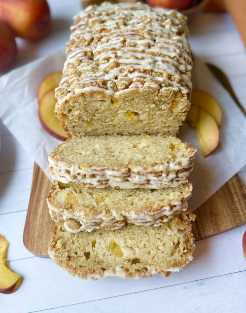 sourdough peach quick bread