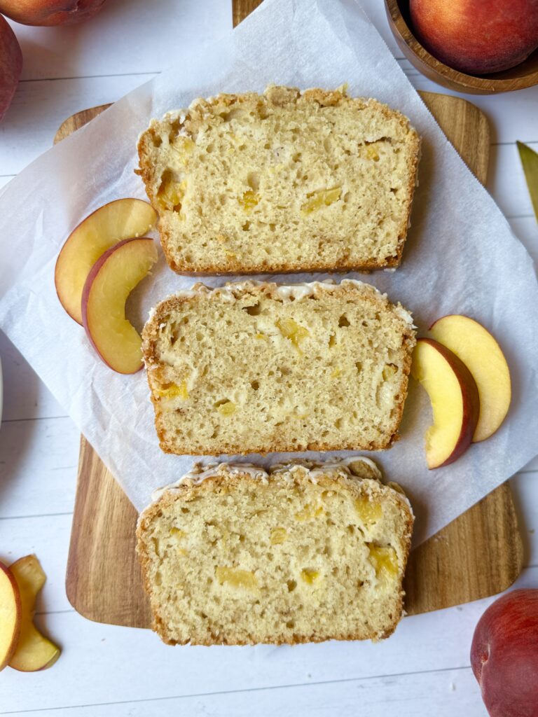 sourdough peach quick bread