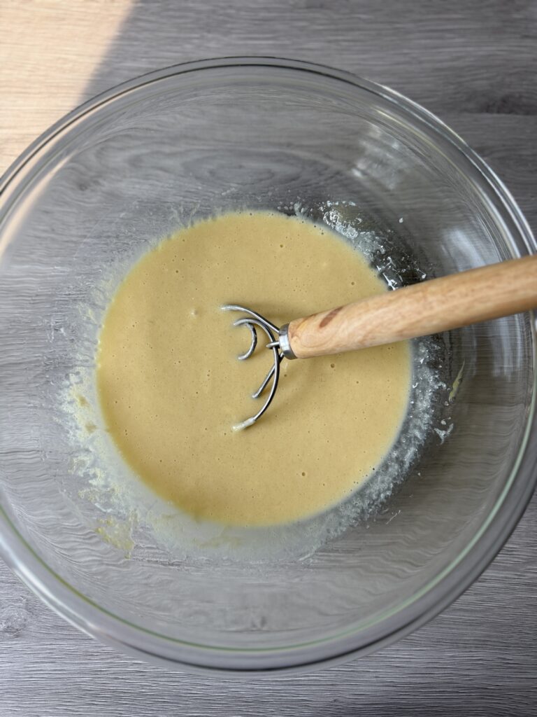 mixing the ingredients