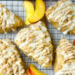 sourdough peach cobbler scones