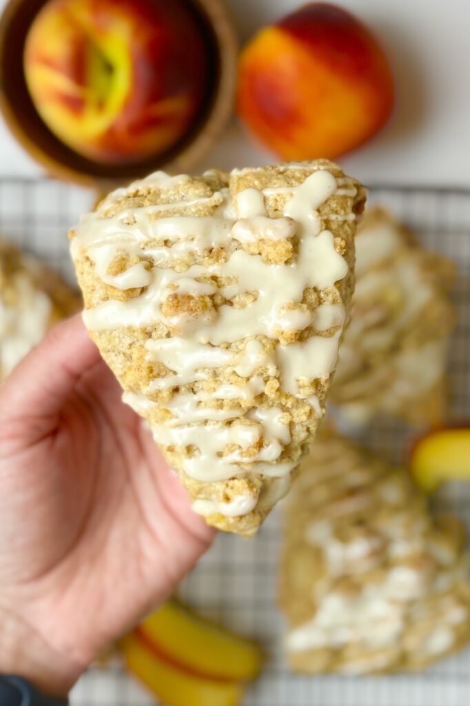 sourdough peach scones