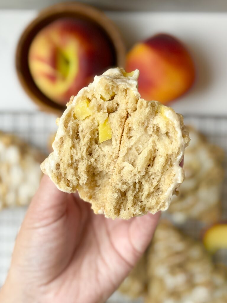 peach cobbler sourdough scones