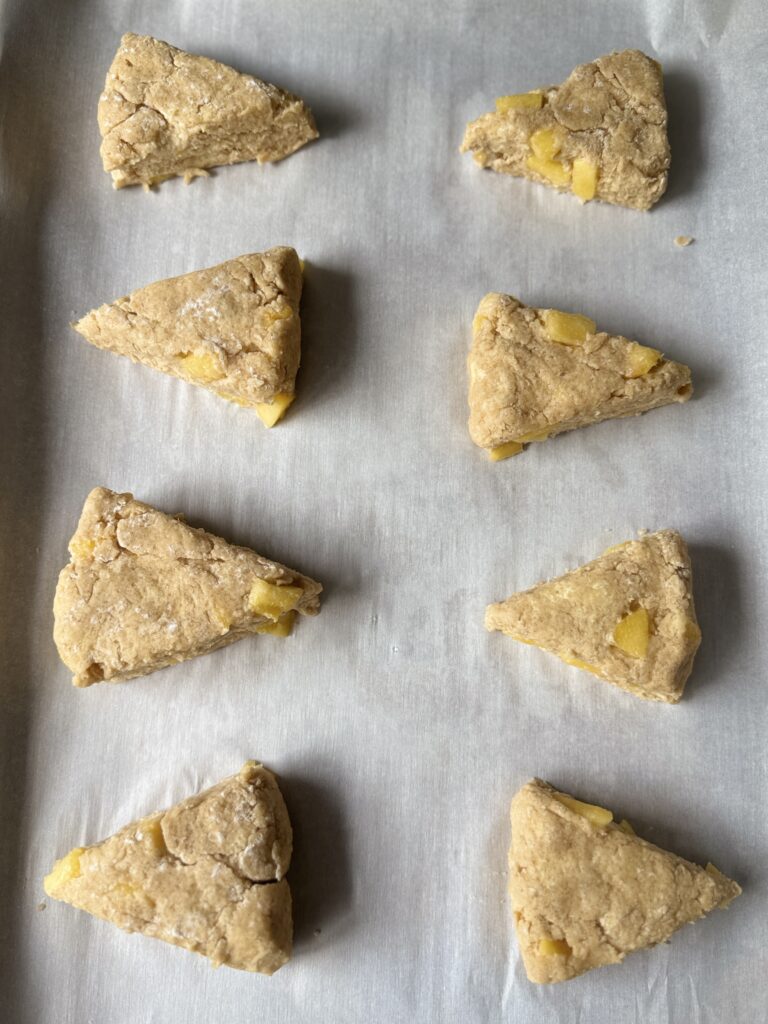 shaped sourdough scones