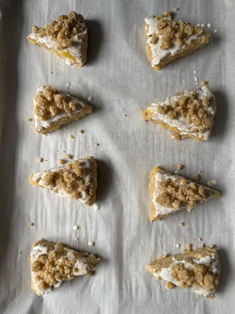 pre baked peach scones