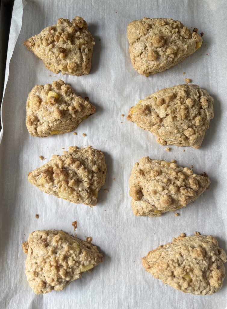 baked peach scones