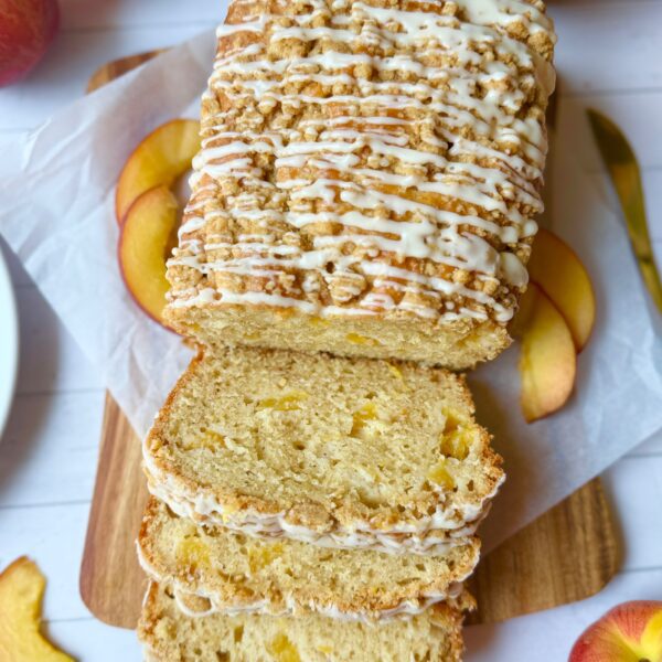 sourdough peach quick bread