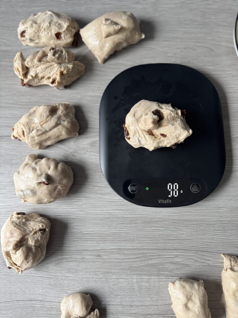 shaping English muffins