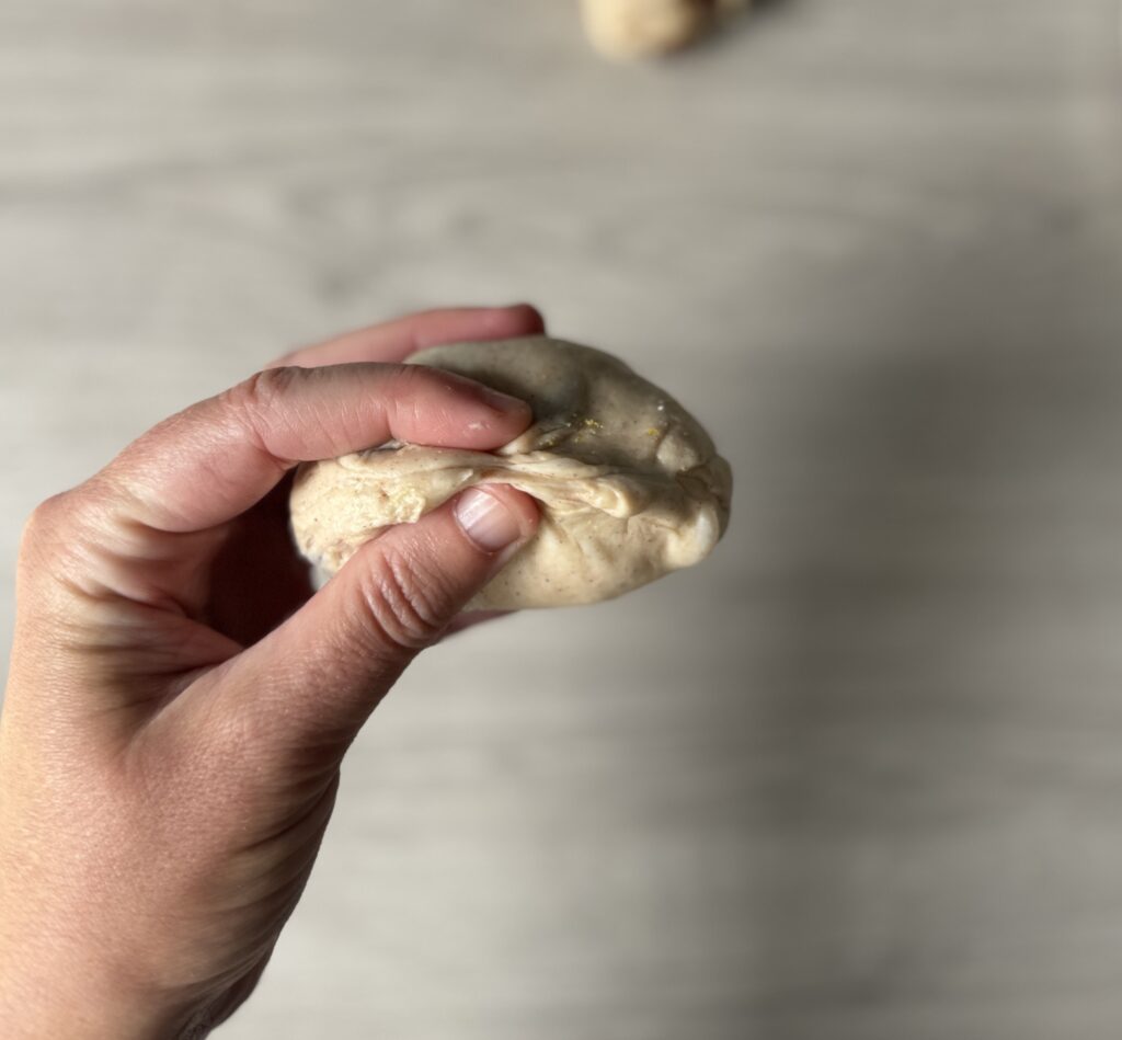 shaping english muffins