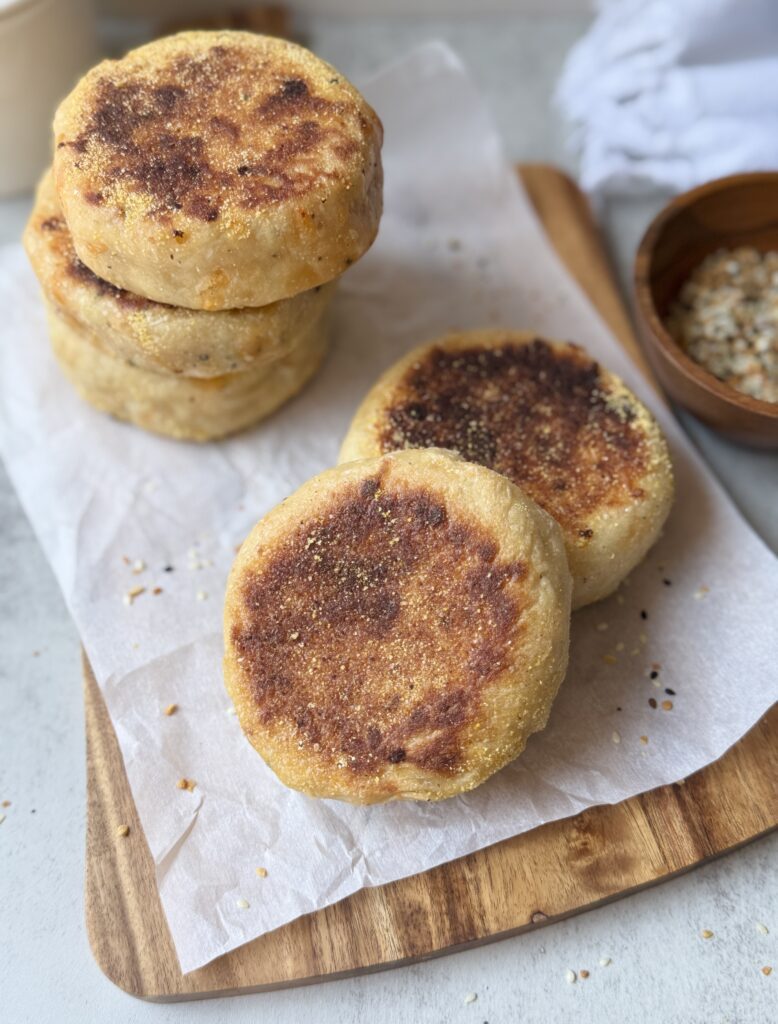 everything bagel sourdough English Muffins