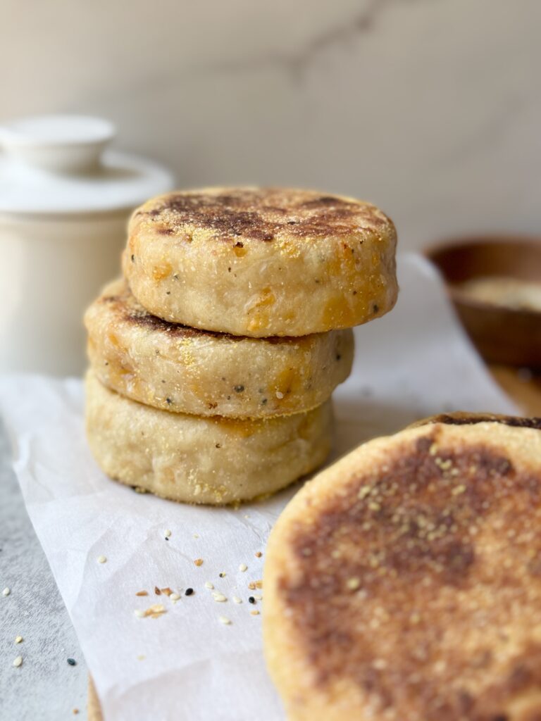 everything bagel sourdough English Muffins