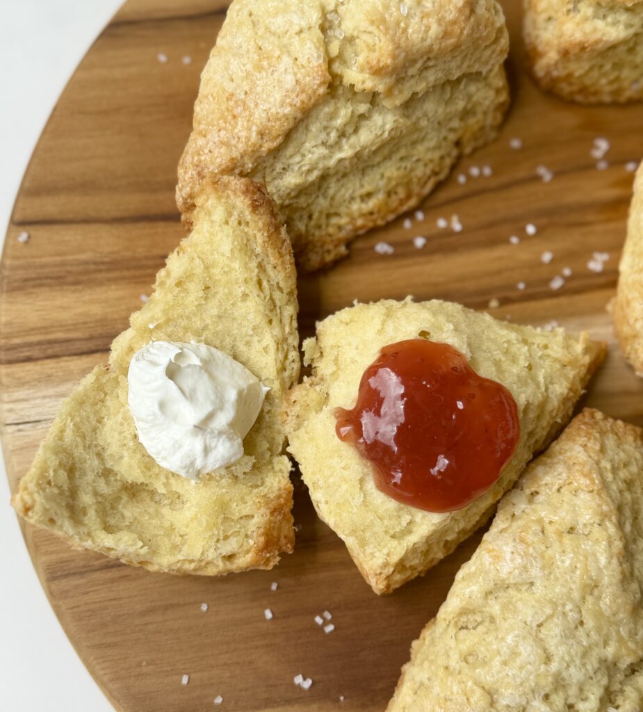 sourdough scones with topping