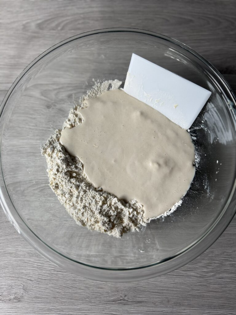 mixing the dough