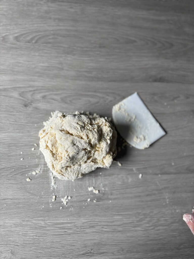 mixing the dough