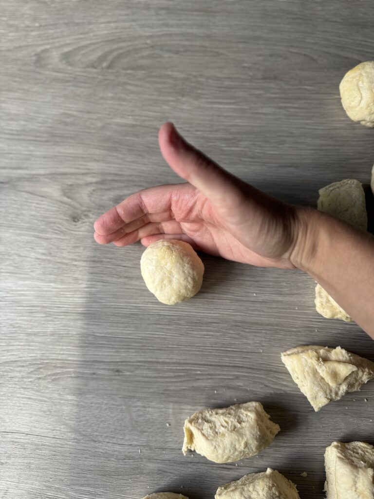shaping biscuit bombs