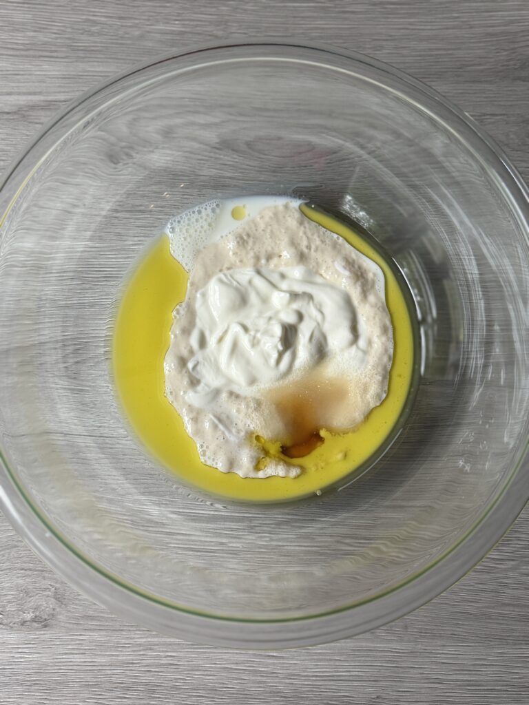 mixing the dough