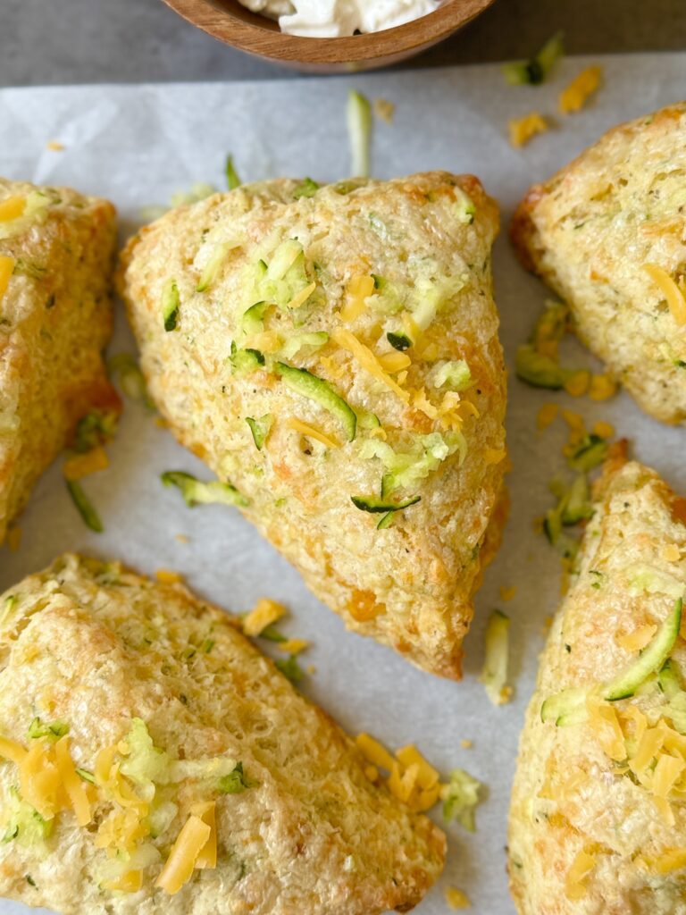 zucchini sourdough scones