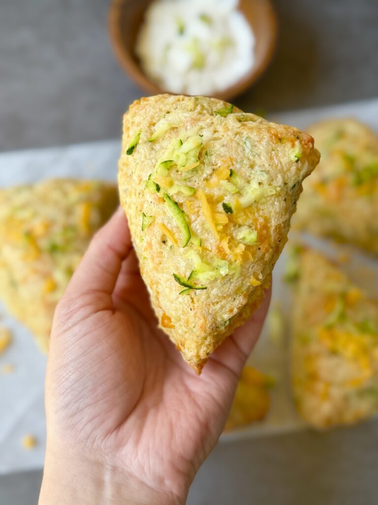 zucchini sourdough scones