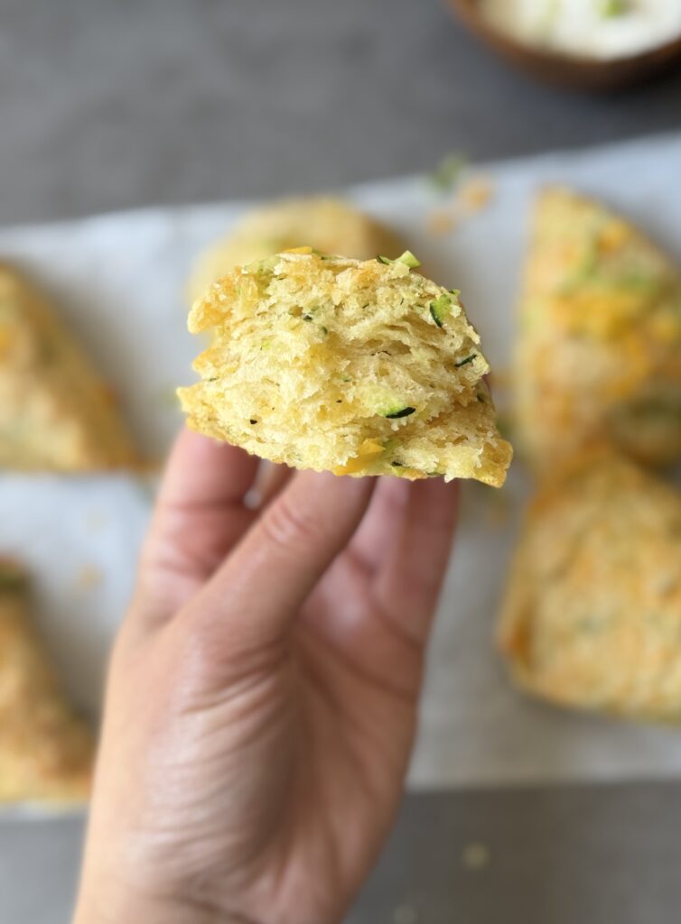 zucchini sourdough scones