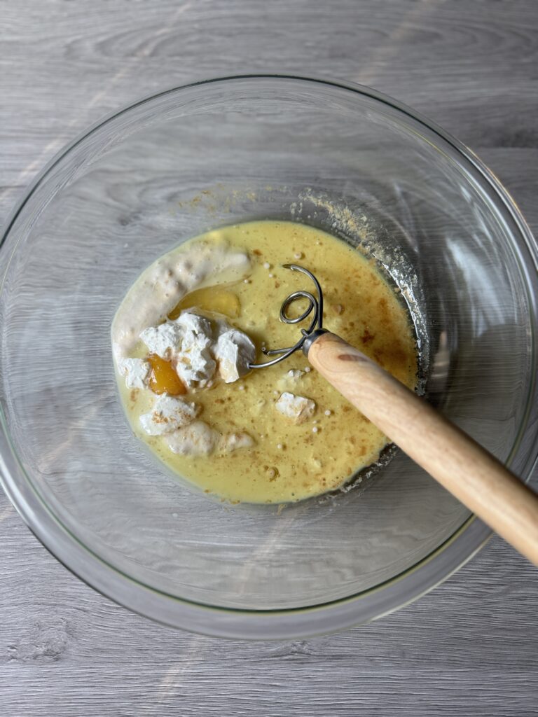 mixing swirl bread