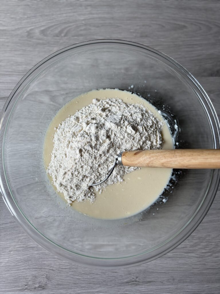 mixing swirl bread