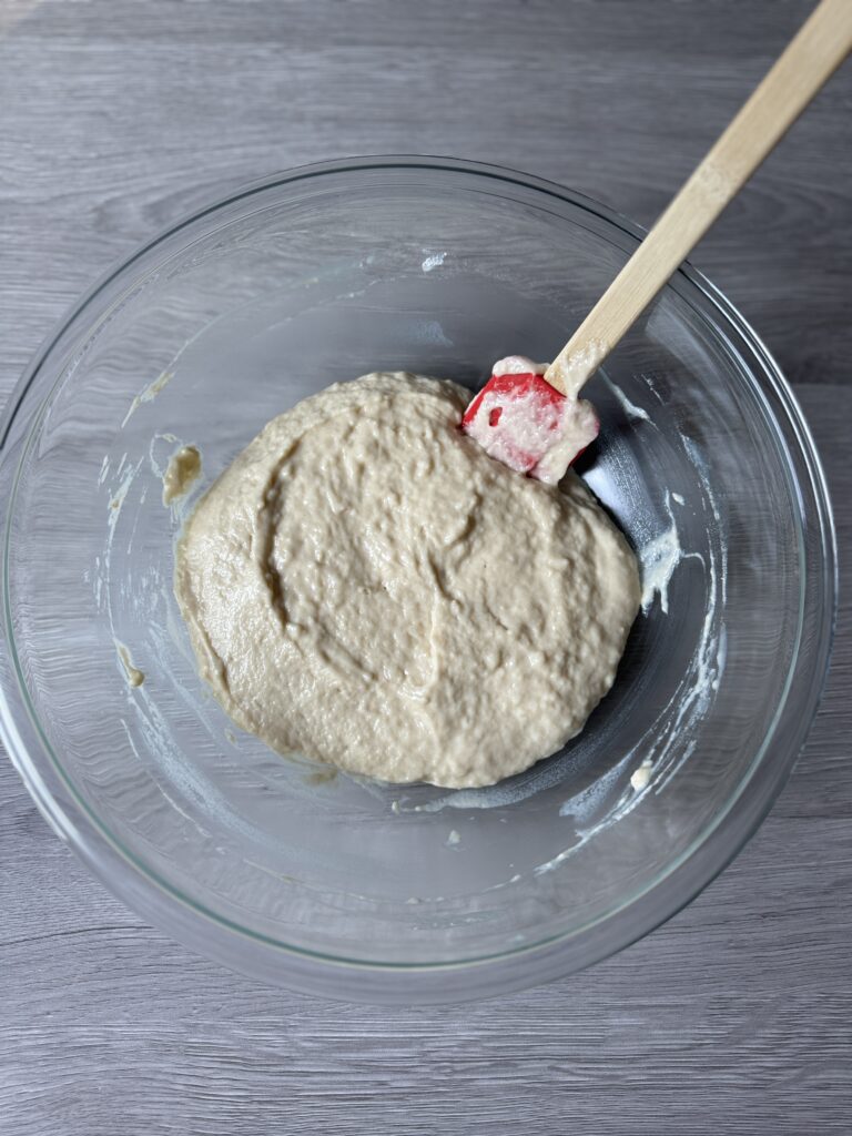 mixed swirl bread batter