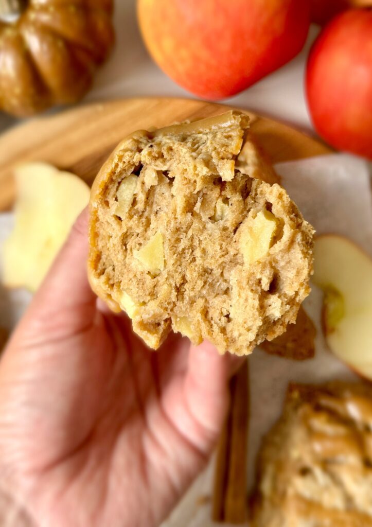 inside of apple cinnamon sourdough scones