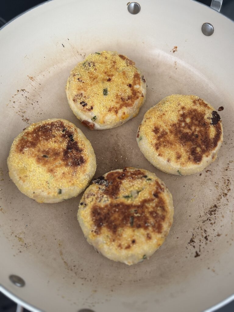 frying English muffins