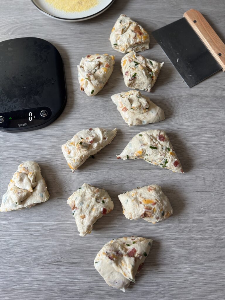 shaping English muffins