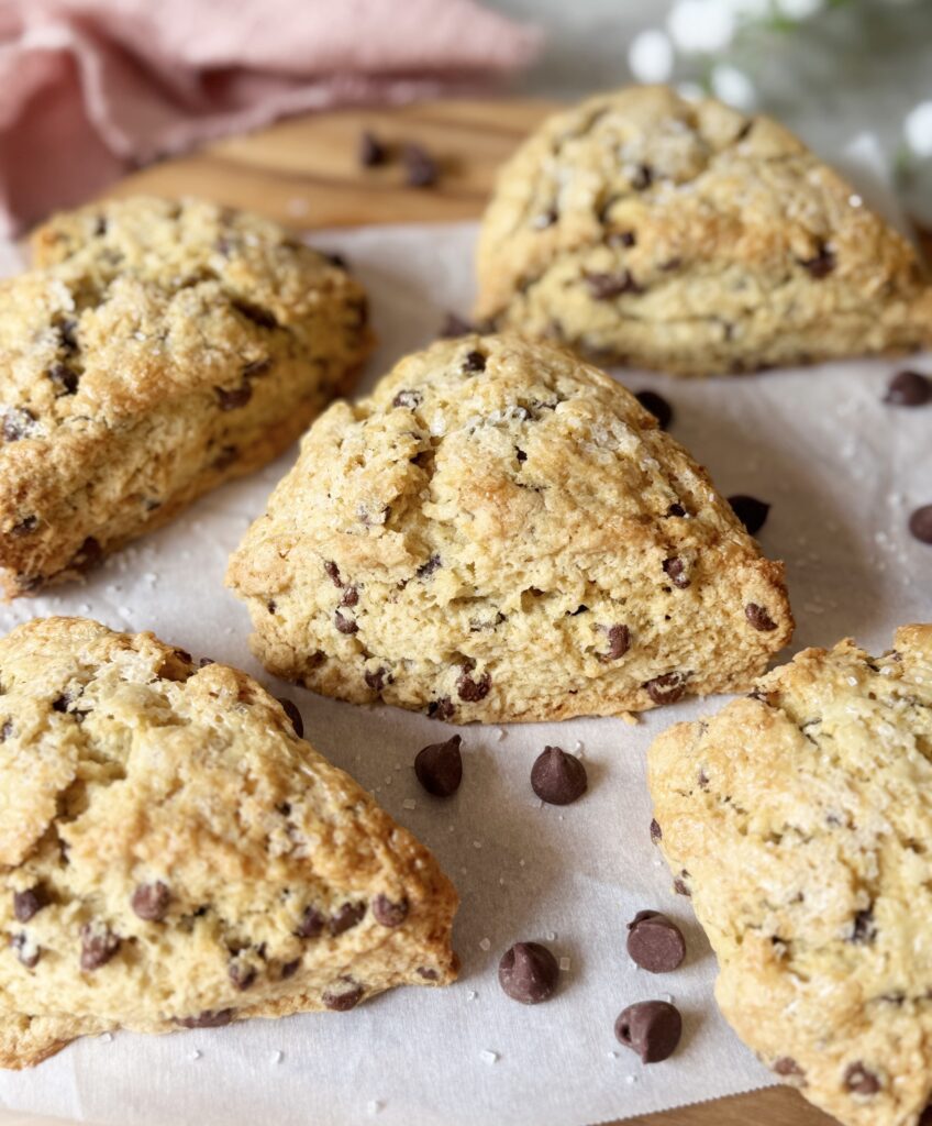 chocolate chip sourdough scones