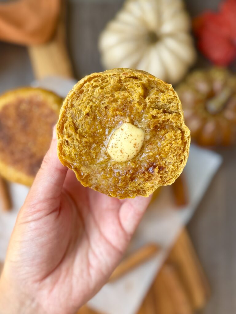 pumpkin spice English muffin