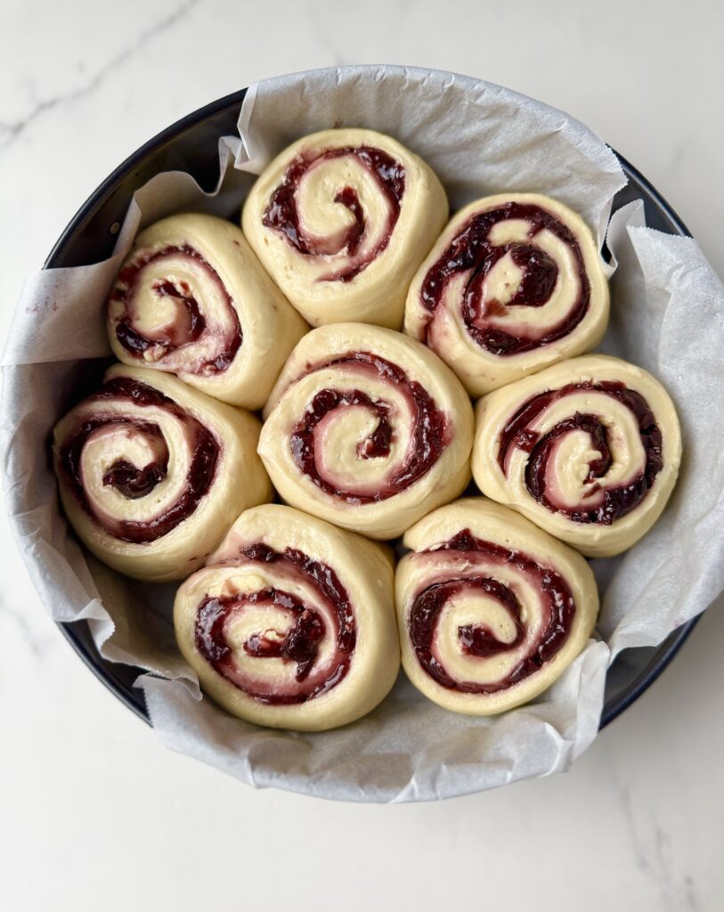 proofed cherry rolls