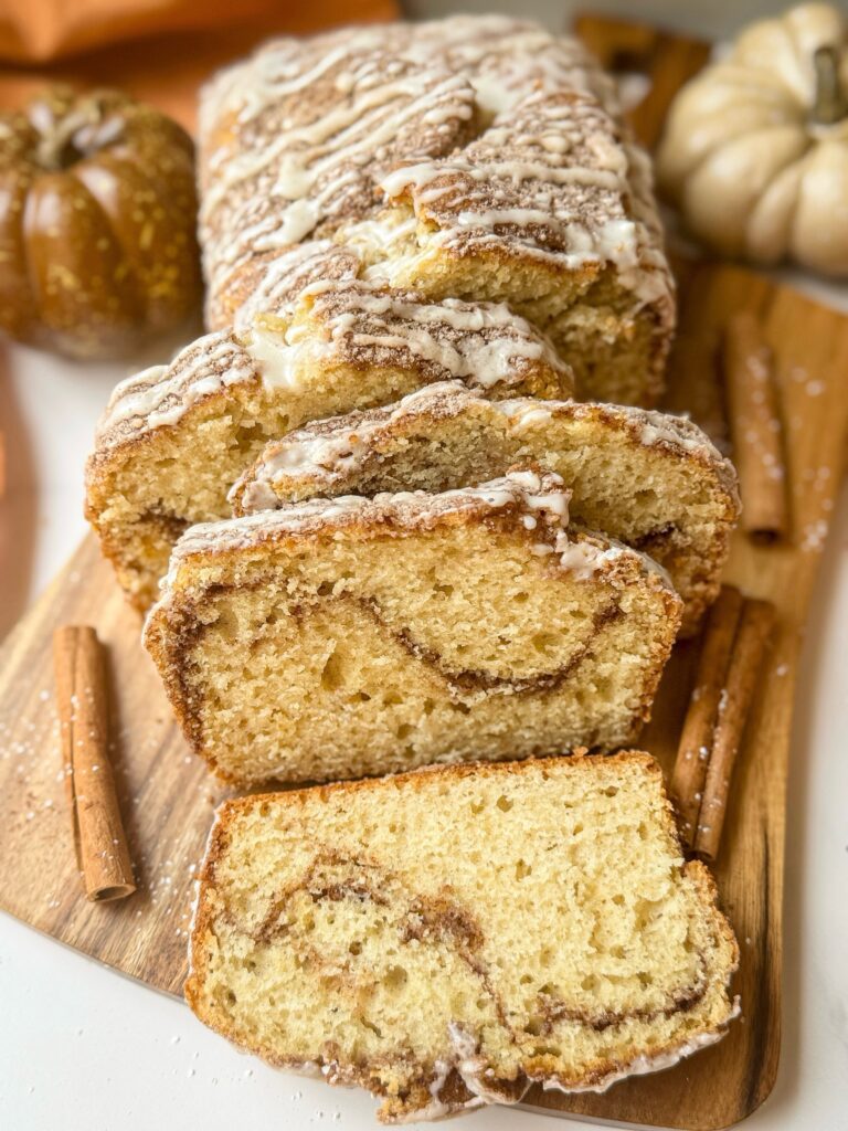 sourdough cinnamon swirl quick bread