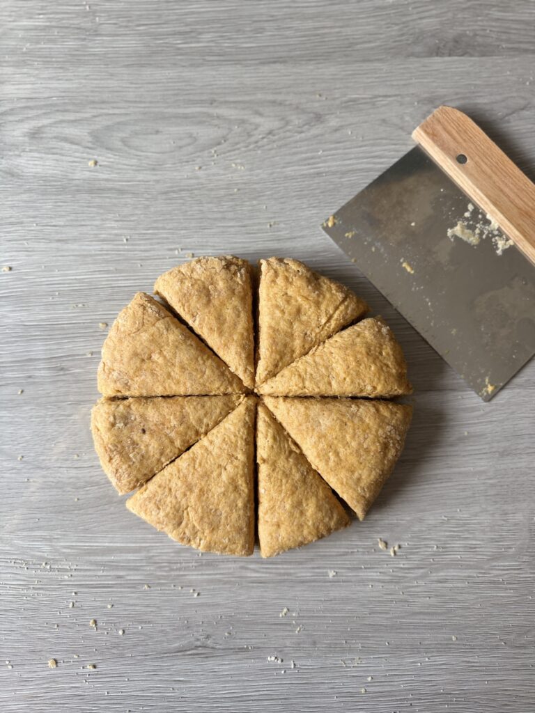 shaping sourdough scones